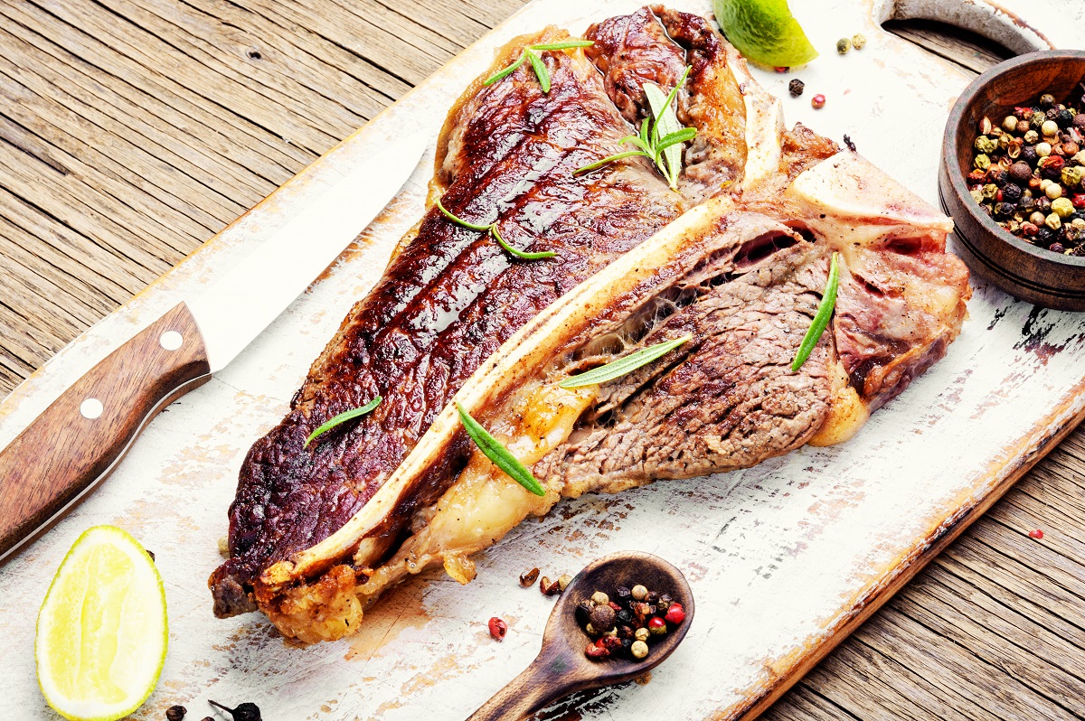 Stoned Sirloin Steak with Garlic Butter